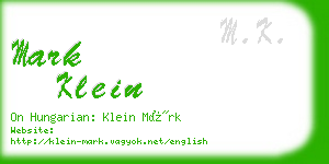 mark klein business card